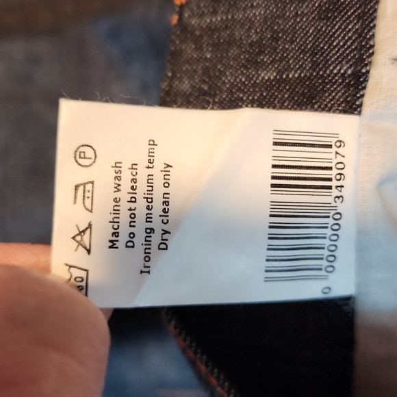 Michael Kors (designer) blue denim skirt tangerine trim-8 - Picture 6 of 7